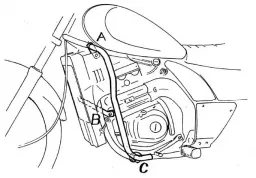 Barre de protection moteur - chrome pour Kawasaki EL 250 / EL 252