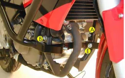 Barre de protection auto-école avant - noir pour Honda CBR 125 R jusqu'en 2010