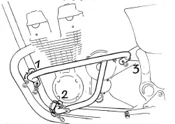 Barre de protection moteur - chrome pour Honda CB 750 F sevenfifty à partir de 1992