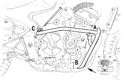Barre de protection moteur - chrome pour Honda CB 600 F Hornet jusqu'en 2006 / S jusqu'en 2002