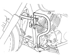 Barre de protection moteur - chrome pour Yamaha XVS 650 Drag Star