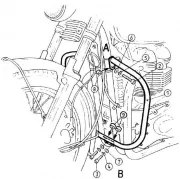Barre de protection moteur - chrome pour Triumph Thruxton jusqu'en 2015