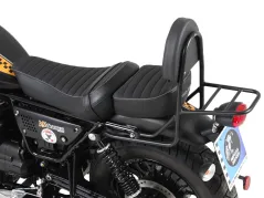 Sissybar avec porte-bagages noir pour Moto Guzzi V9 Bobber/Special Edition (2021-) (selle longue)
