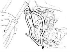 Barre de protection moteur - chrome pour Honda CB Two-Fifty