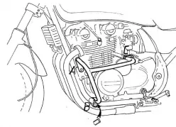 Barre de protection moteur - chrome pour Kawasaki Zephyr 550