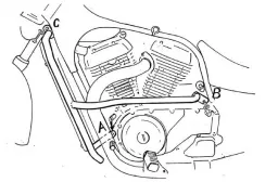 Barre de protection moteur - chrome pour Suzuki VS 600