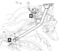 Alurack Topcasecarrier - argent pour Yamaha FZ 6 Fazer S2