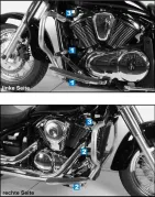 Barre de protection moteur - noir pour Kawasaki VN 900 Classic / Vulcan