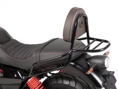 Sissybar avec porte-bagages noir/marron pour Moto Guzzi V7 Stone Special edition (850ccm) (2022-)