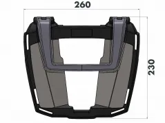 Porte-bagages Easyrack en combinaison avec le support d'origine - noir pour BMW K 1300 S