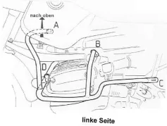 Barre de protection moteur - argent pour BMW R 850/1100 GS