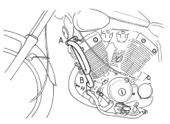 Barre de protection moteur - chrome pour Yamaha XV 535 Virago