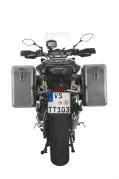 ZEGA Mundo système de coffre aluminium 31/31 litres avec support acier inoxydable pour Yamaha MT-09 Tracer (2015-2017) Contenance 31/31, Couleur du porte-bagages Noir, Couleur Alu Natural