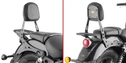 Sissybar mit Träger - schwarz für Royal Enfield Super Meteor 650 (23-26)