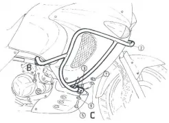 Tankguard - noir pour Honda XL 1000 V Varadero jusqu'en 2002