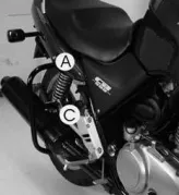 Étrier de protection école arrière - noir pour Honda CB 500 / S à partir de 1993