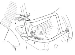 Barre de protection moteur - noir pour Honda NX 650 Dominator à partir de 1995