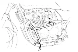 Barre de protection moteur - chrome pour Kawasaki Zephyr 750