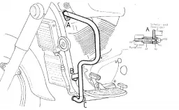 Barre de protection moteur - chrome pour Intruder Suzuki VL 1500 / C 1500 LC