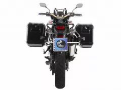 Sidecarrier Découpe inox incl. Sideboxes Xplorer noires pour Honda CRF1000L Africa Twin (2016-2017)