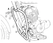 Barre de protection moteur - chrome pour Honda CA 125 Rebel