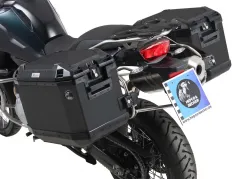 Sidecarrier Découpe inox incl. Sideboxes Xplorer noires pour BMW F 850 GS (2018-)