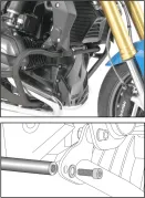 Support de renfort anthracite pour sabot moteur 501668 pour BMW R 1200 GS LC (2013-2018)