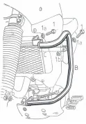 Barre de protection moteur - noir pour Yamaha XTZ 660 T? N? R? jusqu'en 1993