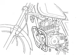 Barre de protection moteur - chrome pour Suzuki GN 125