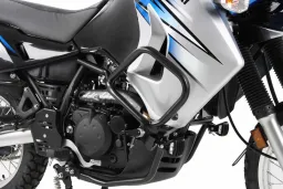 Barre de protection moteur - noir pour Kawasaki KLR 650 Export-Modell à partir de 2008