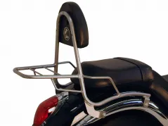 Sissybar avec porte-bagages - chrome pour Kawasaki VN 900 Classic / 900 Custom / Vulcan