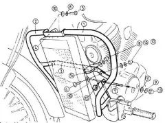Barre de protection moteur - chrome pour Honda VT 750 D2 Black Widow