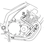 Barre de protection moteur - chrome pour Yamaha XJ 900 S Diversion à partir de 1994