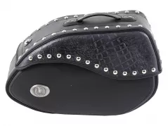 Sac simple en cuir noir ivoire droit pour porte-C-Bow