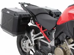 Kofferträgerset Découpe Edelstahl inkl. Coffret Xplorer Cutout noir pour Ducati Multistrada V4 / S / S Sport (2021-)
