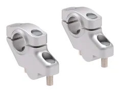 Rehausse de guidon déportée pour Honda CB 650 F (2014-2020), 30 mm vers le haut, 21 mm vers l'arrière - argent