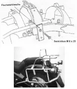 Ensemble de support latéral et supérieur - chrome pour Honda VT 600 C