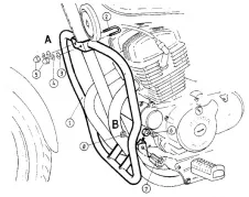 Barre de protection moteur - chrome pour Honda CMX 250 Rebel