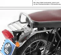 Tube Topcasecarrier - chrome pour Kawasaki W 650 (1999-2006) / W 800 (2011-2016)