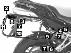 Sidecarrier Lock-it - argent pour Yamaha FZ 6 / Fazer à partir de 2007