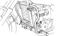 Barre de protection moteur - chrome pour Kawasaki EN 500 à partir de 1996