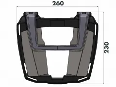 Easyrack topcasecarrier associé au Sidecarrier permanent monté - noir pour Triumph Tiger 1050