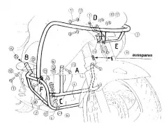 Barre de protection moteur - noir pour Honda NT 650 V Deauville