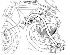 Barre de protection moteur - chrome pour Moto Guzzi Breva V 750 ie