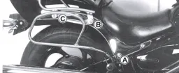 Porte-sacoches pour sacoches en cuir - chrome pour Suzuki M 800 Intruder jusqu'en 2009