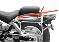 Sidecarrier permanent monté - chrome pour Suzuki VZ 800 Marauder