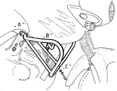 Barre de protection moteur - noire pour Triumph Tiger à partir de 1999