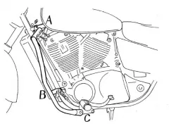 Barre de protection moteur - chrome pour Honda VT 1100 C2 Shadow à partir de 1995