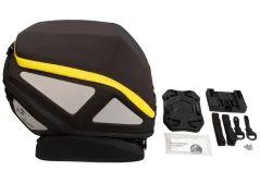 Sacoche arrière Royster avec fermeture éclair jaune et coussin de siège Basic inclus