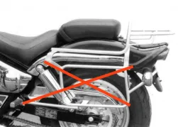 Tube Topcasecarrier - chrome pour Suzuki VZ 800 Marauder